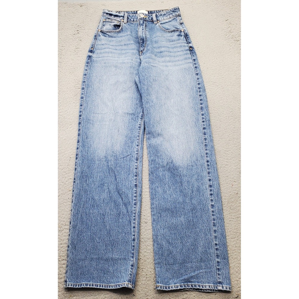 Abrand A Carrie Jeans Womens 26 Blue Denim Medium Wash High Waist Straight Leg